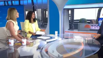 Haut Ulla Johnson Kyla en bois flotté porté par Savannah Guthrie comme on le voit dans Today le 9 août 2024