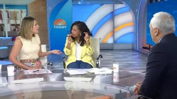 Gucci Reversible Logo-Plaque Belt worn by Savannah Guthrie as seen in Today on  August 9, 2024