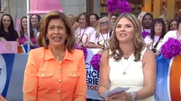 L'Agence Kumi Fitted Crop Jacket worn by Hoda Kotb as seen in Today on August 12, 2024