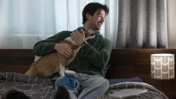 Puppy Love movie Outfits: Grant Gustin is wearing Digital Gold Watch to portray Max Stevenson