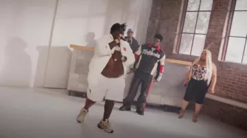 Balenciaga White & Bronze Runner Sneakers worn by BigXthaPlug in 2024 XXL Freshman Cypher With BigXthaPlug, BossMan Dlow and Maiya The Don