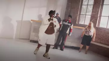 Balenciaga White & Bronze Runner Sneakers worn by BigXthaPlug in 2024 XXL Freshman Cypher With BigXthaPlug, BossMan Dlow and Maiya The Don