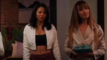Alo Yoga Prizewinner Jacket worn by Thea Mays (Camille Hyde) as seen in All American: Homecoming (S03E06)