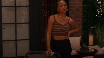 Levi's 1/2 Sweater Cropped Tank Top worn by Keisha McCalla (Netta Walker) as seen in All American: Homecoming (S03E06)
