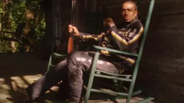 Vaqueros Kapital Black Western Side con tachuelas usados por Quavo en Quavo, Lana Del Rey - Tough (Video Oficial)