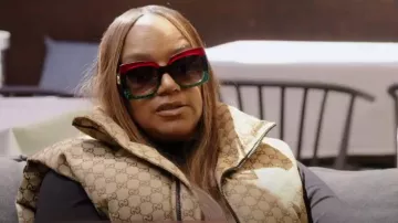 Gucci GG Canvas Padded Vest worn by Jackie Christie as seen in Basketball Wives (S11E20)