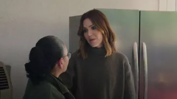 Nili Lotan Omaria Wool Turtleneck Sweater worn by Mandy Moore as seen in Celebrity IOU (S08E01)