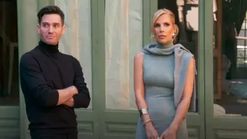 Helsa Aadi Robe en tricot portée par Tracy Tutor comme on le voit dans Million Dollar Listing Los Angeles (S15E06)