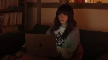 Forte Forte Gradient-Effect Mohair Coat worn by Emily Cooper (Lily Collins) as seen in Emily in Paris (S04E01)