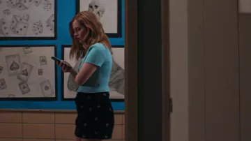 Get the looks of Mean Girls: Cady Heron (Angourie Rice) wears Pacsun Butterfly Corduroy Mini Skirt in the movie