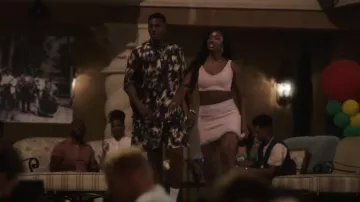 Rabanne Fringed Metallic Tweed Skirt worn by Hilary Banks (Coco Jones) as seen in Bel-Air (S03E01)