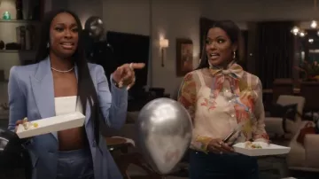 Stud Maryn Floral-print Blouse worn by Vivian Banks (Cassandra Freeman) as seen in Bel-Air (S03E01)