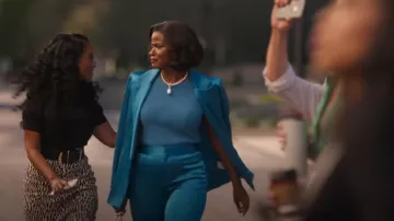 Alice + Olivia Denny Blazer worn by Vivian Banks (Cassandra Freeman) as seen in Bel-Air (S03E03)