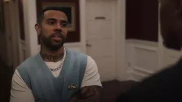 Lacoste Sweater Vest worn by Quentin(Vic Mensa) as seen in Bel-Air (S03E01)