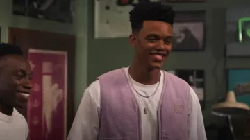 Gilet en toile rembourrée Acne Studios Ohady porté par Will Smith (Jabari Banks) comme on le voit dans Bel-Air (S03E03)