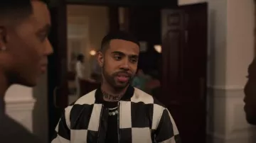 J Lindeberg Milan Patchwork Veste en cuir portée par Quentin (Vic Mensa) comme on le voit dans Bel-Air (S03E02)