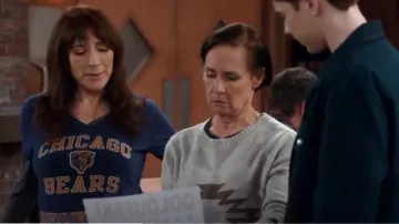 Karen Kane Southwest Charm Sweater worn by Jackie Harris (Laurie Metcalf) as seen in The Conners (S06E10)
