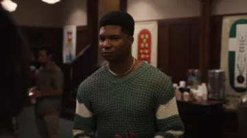 Cav Empt V Neck Loose Waffle Knit usado por Jazz (Bentley Green) como se ve en Bel-Air (S03E02)
