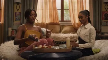 Hanifa Rozi Petal Top worn by Hilary Banks (Coco Jones) as seen in Bel-Air (S03E02)