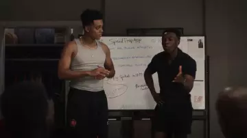 Balenciaga Soccer Baggy Shorts worn by Will Smith (Jabari Banks) as seen in Bel-Air (S03E02)