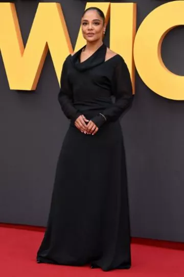 Jessica McCormack 0.70Ct Diamond & Blackened Gold Gypset Hoop Earrings worn by Tessa Thompson at Blink Twice London Premiere on August 19, 2024