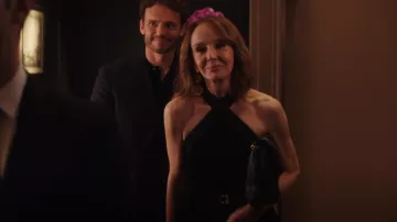 Saint Laurent Glossed-Leather Belt worn by Sylvie Grateau (Philippine Leroy-Beaulieu) as seen in Emily in Paris (S04E05)