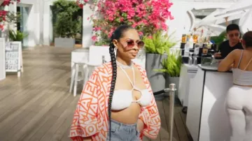 Kimono de Fendi Marc Jacobs usado por Jennifer Williams como se ve en Basketball Wives (T11E21)