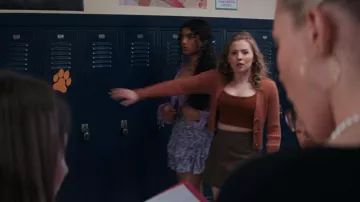 Garments of Mean Girls Movie: Gretchen Wieners (Bebe Wood) wears Princess Polly File Brown Mini Skirt