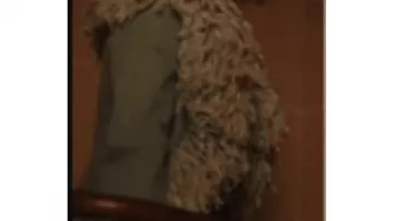 Wardrobe of Emily in Paris: Sofia Sideris (Melia Kreiling) wears Blue Furry Denim Coat in season 4, episode 4
