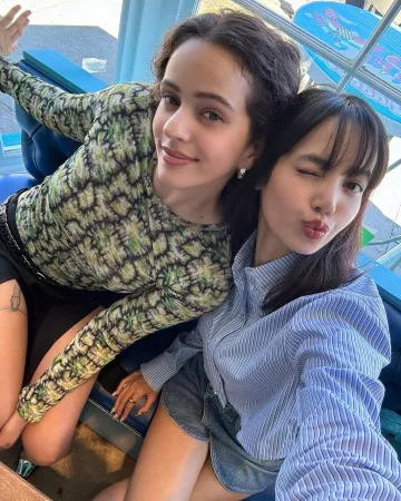 Coperni Striped Cropped Shirt worn by Lisa in Los Angeles on August 21, 2024