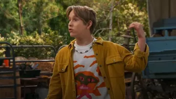 Levi's® Skateboarding Boxy Graphic Long Sleeve T-shirt worn by Jake Jacobs (Luke Busey) as seen in BUNK'D: Learning the Ropes (S07E14)