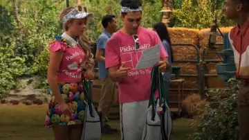 Multi colored Pickleballs A-Line Dress worn by Destiny Baker (Mallory James Mahoney) as seen in BUNK'D: Learning the Ropes (S07E16)