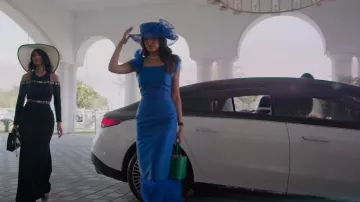 Prada Pequeño Bolso Prada Panier de Piel Saffiano usado por Saba Yussouf como se ve en The Real Housewives of Dubai (T02E11)