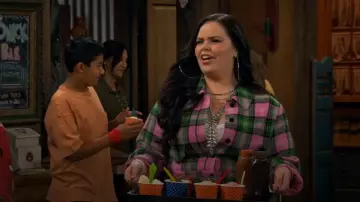 Essentiel Antwerp Earlier Cropped Jacket worn by Lou Hockhauser (Miranda May) as seen in BUNK'D: Learning the Ropes (S07E17)