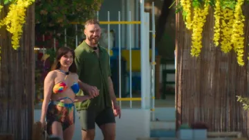 Pretty Little Thing Multi Abstract Extreme Cut Out Ruched Ring Detail Swimsuit worn by Sabrina Egerton as seen in Love Is Blind: UK (S01E05)