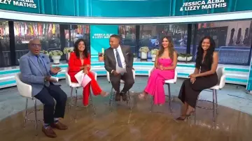 Alex Perry Mandel Jumpsuit worn by Jessica Alba as seen in Today on  August 21, 2024