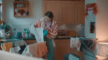 Zara Openwork Knit Jacket worn by Gemma (Aimee Lou Wood) as seen in Daddy Issues (S01E05)
