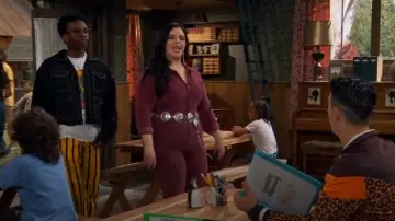 Free People Jayde Jumpsuit worn by Lou Hockhauser (Miranda May) as seen in BUNK'D: Learning the Ropes (S07E18)