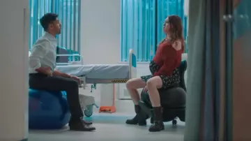 Zara Buckle Combat Boots worn by Gemma (Aimee Lou Wood) as seen in Daddy Issues (S01E06)