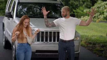 Louis Vuitton Empreinte BumBag Creme worn by Mina Starsiak as seen in Good Bones (S09E01)