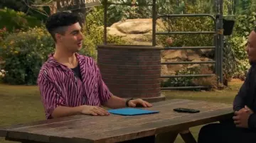 Designs Untitled Zebra Mens Button Up Shirt worn by Parker Preston (Trevor Tordjman) as seen in BUNK'D: Learning the Ropes (S07E20)