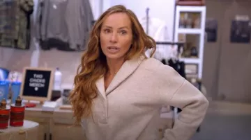 Shopolik Cozy Fleece Sweatshirt worn by Mina Starsiak as seen in Good Bones (S09E01)