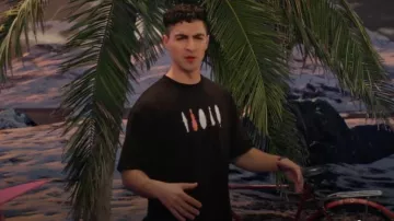 Zara Black Printed Shirt worn by Parker Preston (Trevor Tordjman) as seen in BUNK'D: Learning the Ropes (S07E20)