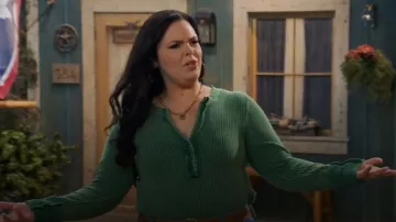 Free People Colt Henley worn by Lou Hockhauser (Miranda May) as seen in BUNK'D: Learning the Ropes (S07E20)