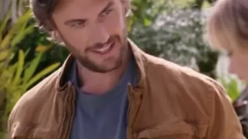 Take my Hand Movie Outfits: Michel (Adam Demos) is wdaring brown jacket