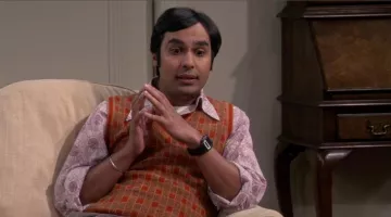 The Casio edifice men's watch Raj Koothrappali (Kunal Nayyar) on The Big Bang Theory S09E01