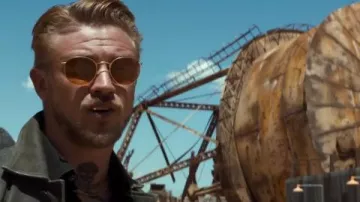 Gold Sunglasses worn by Pierce (Boyd Holbrook) as seen in Logan
