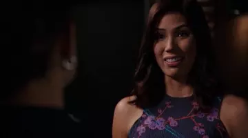 the floral dress from Angela Montenegro ( Michaela Conlin ) on Bones