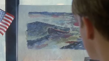 El set de Good Will Hunting: Pescador pintando en la oficina de Sean (Robin Williams) en la película