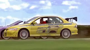 The Mitsubishi Lancer Evolution Brian O'conner (Paul Walker) in 2 Fast 2 Furious